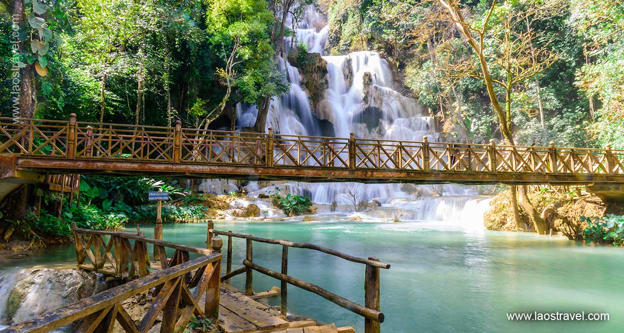 Laos Luang Prabang Kuang Si Waterfall 1 Laos Travel