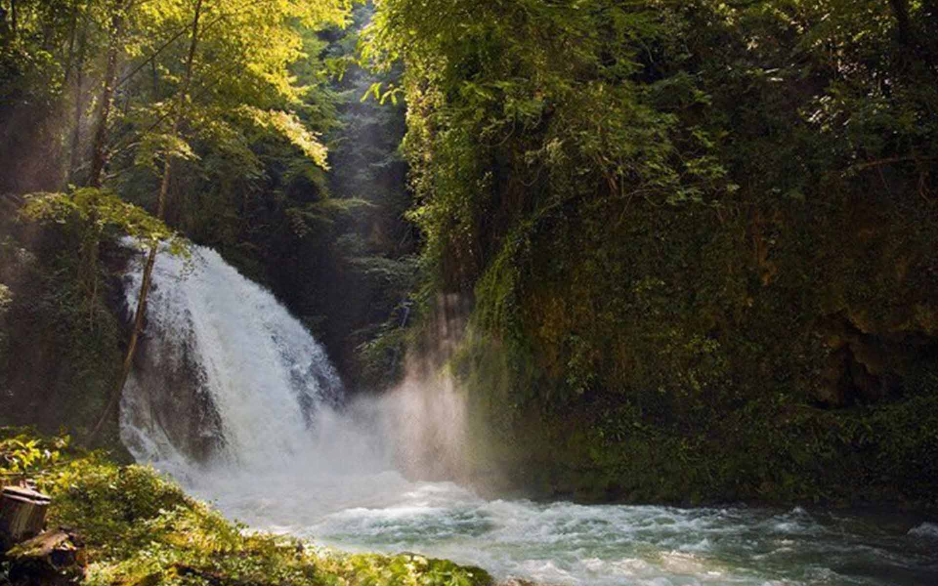 waterfall in laos