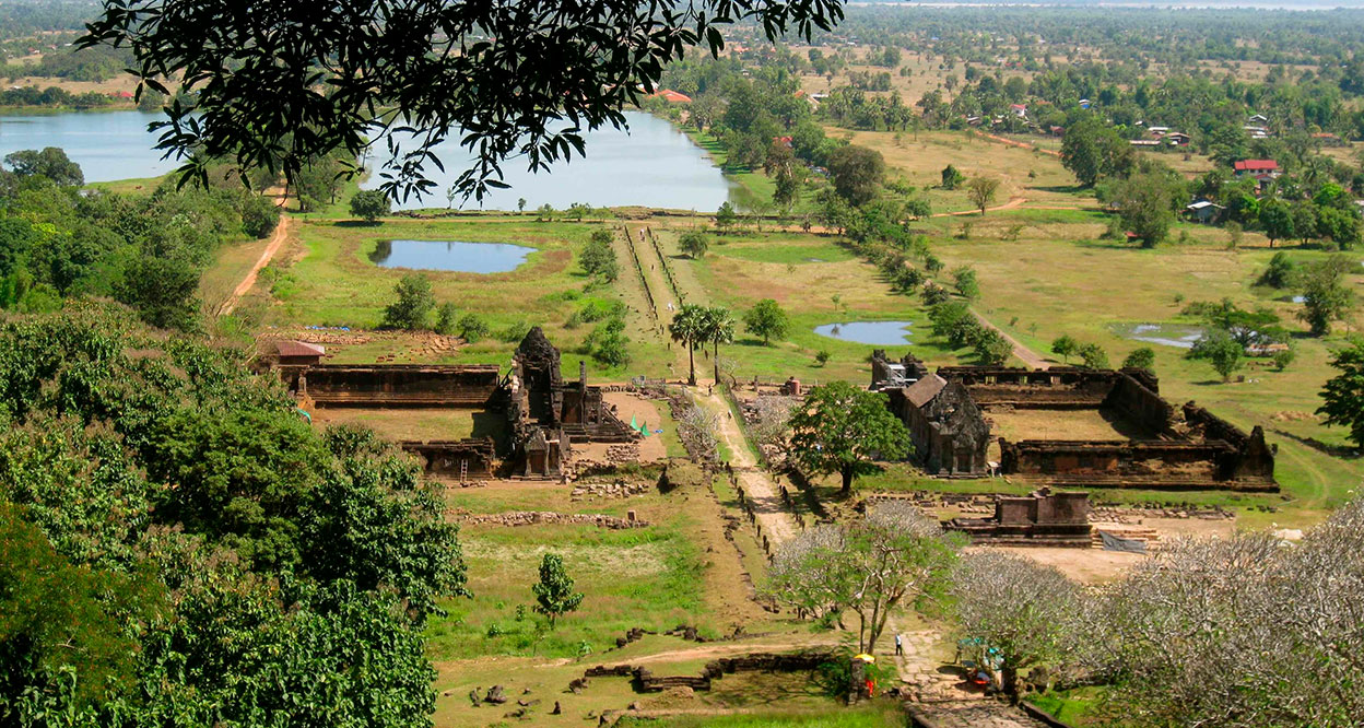 A view of Wat Phou, one of the oldest archaeological sites in Laos