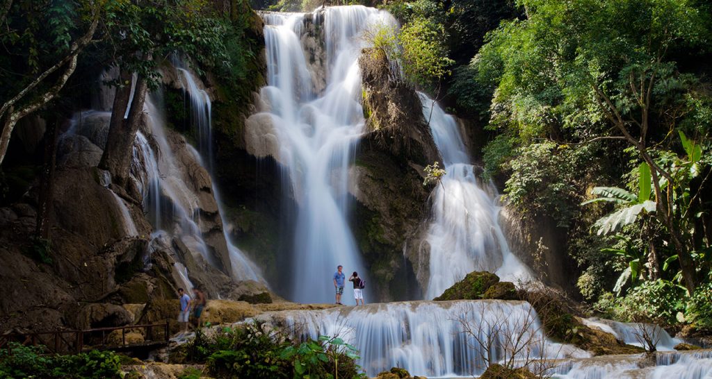 Khuang Si Waterfall in luang prabang Laos Travel