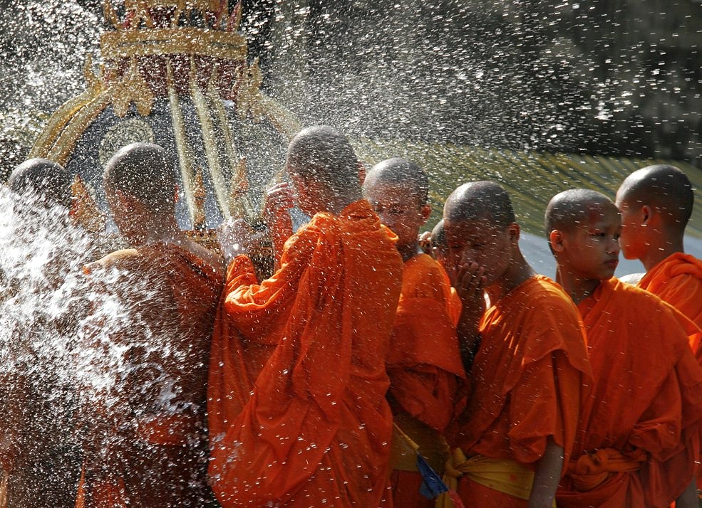 Songkran - Water Festival in Laos New Year taking place in mid-April.