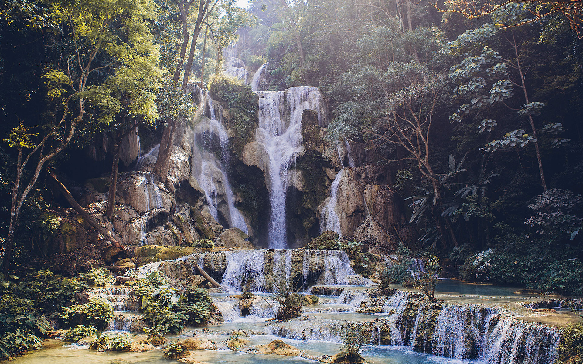 Tat Kuang Si Waterfall in dry season